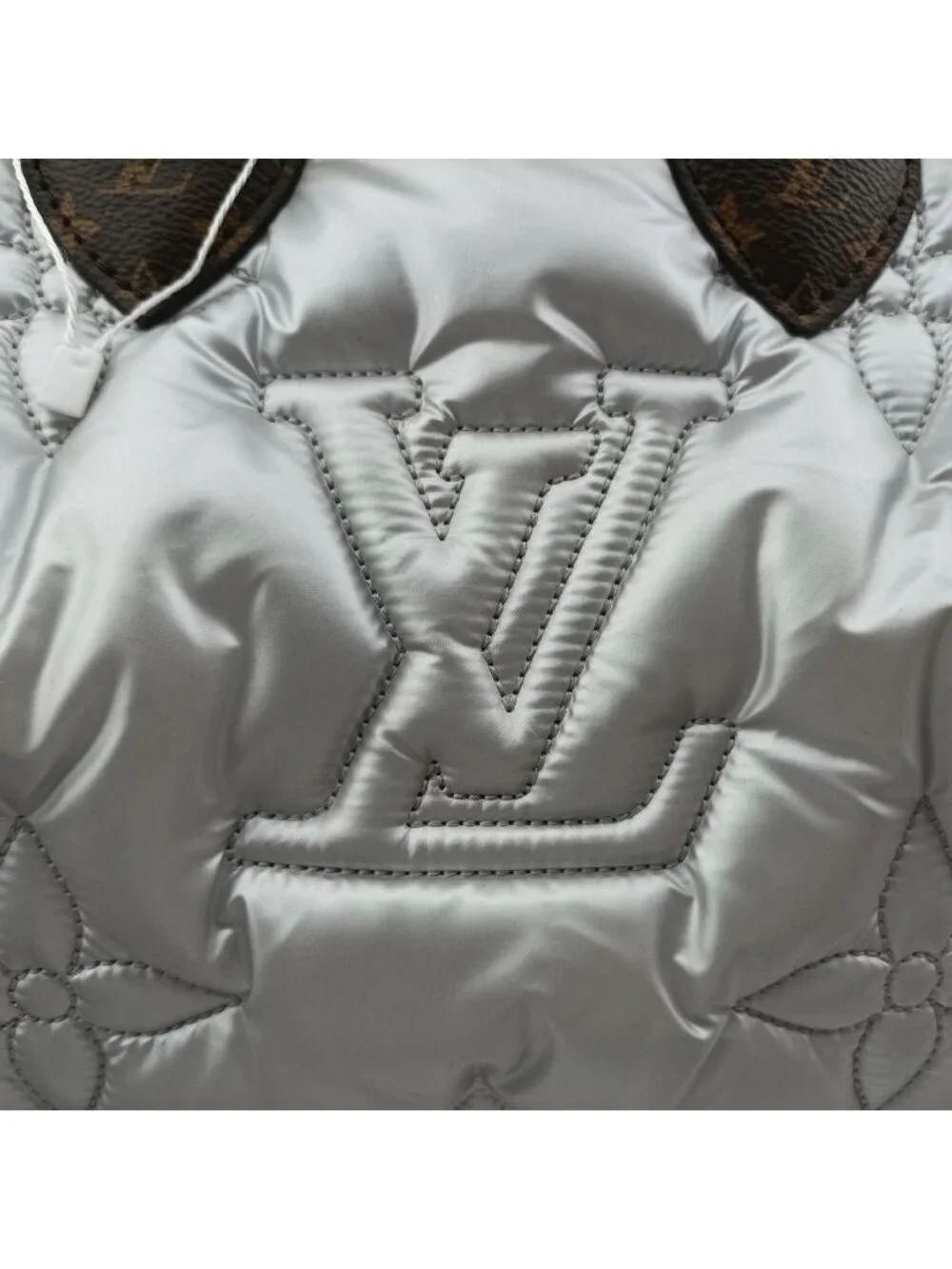 Louis Vuitton Speedy Bandouliere 25 Silver Recycled Metallic Nylon Handbag